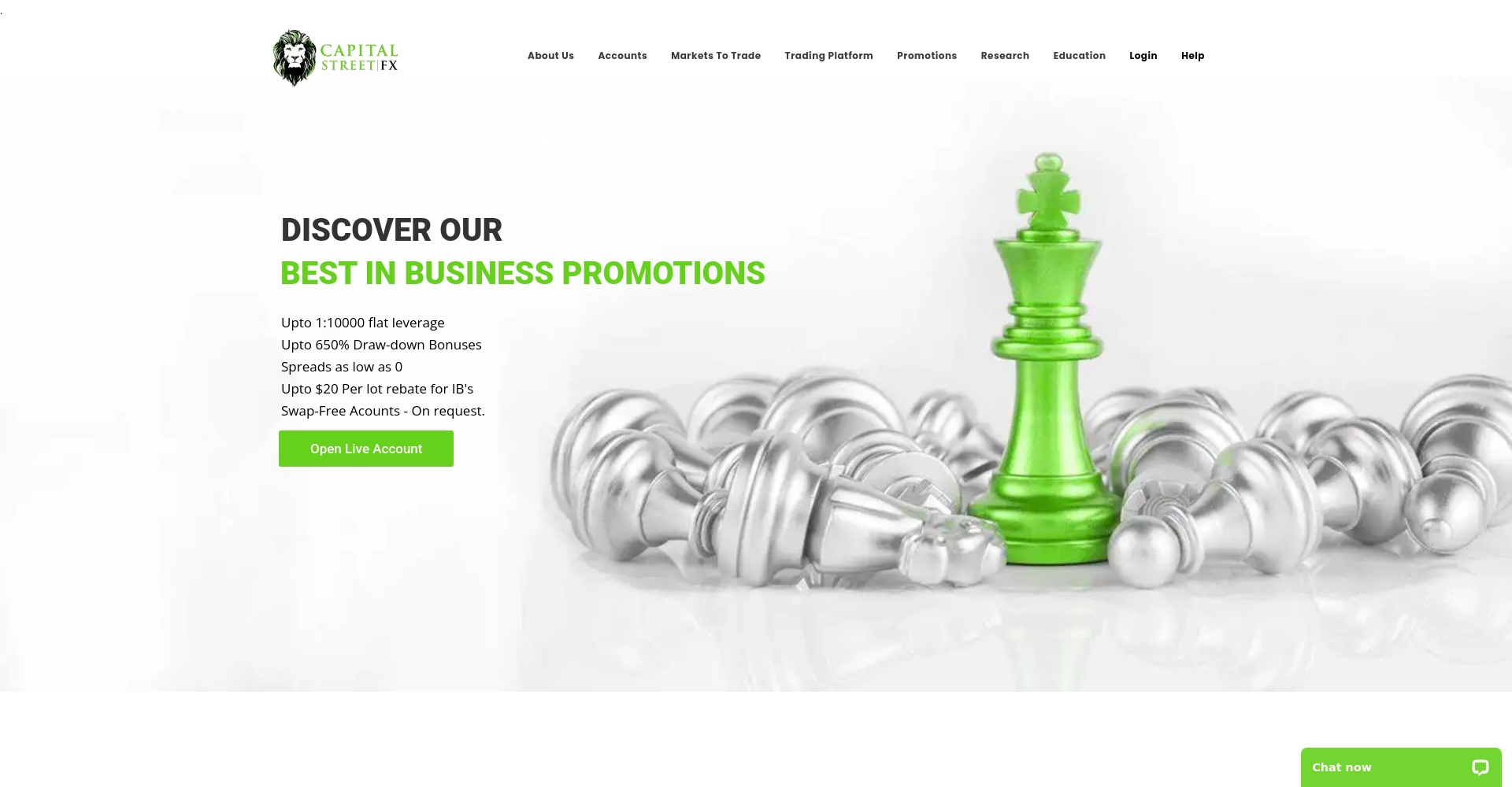 Capital Street FX website screenshot