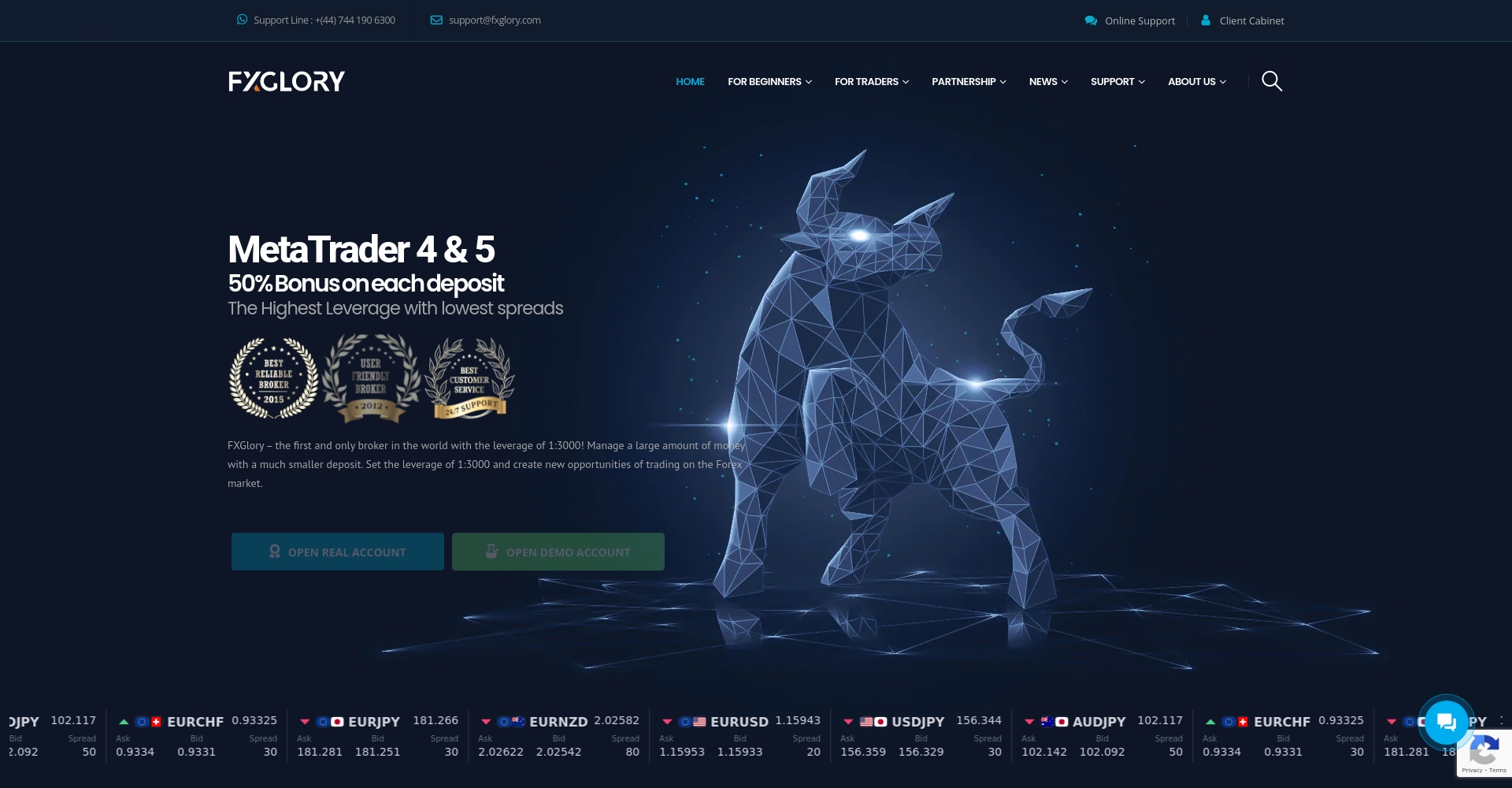 FXGlory website screenshot